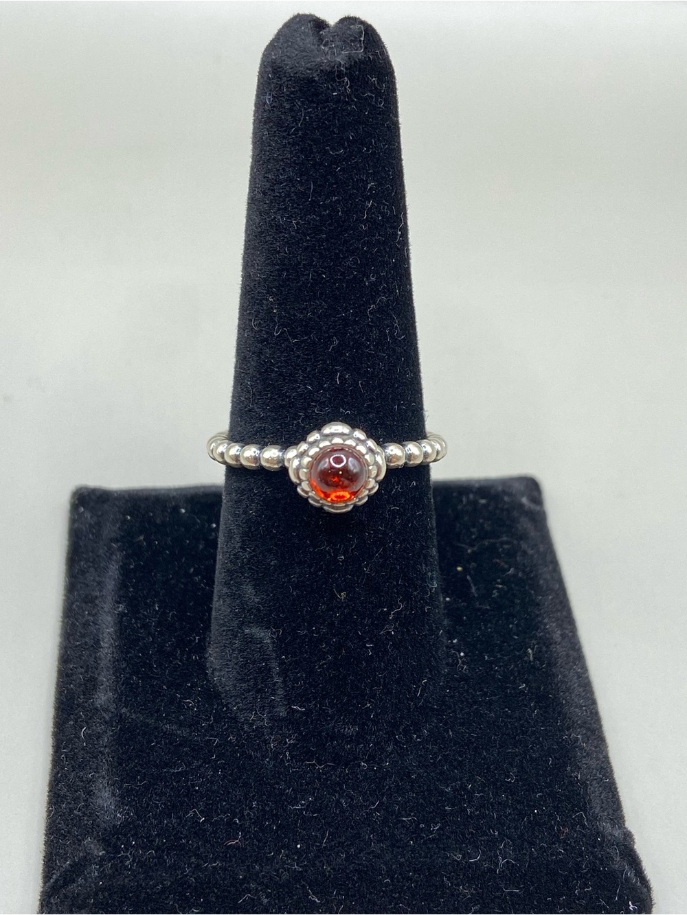 Pandora Garnet Birthday Bloom Birthstone Ring